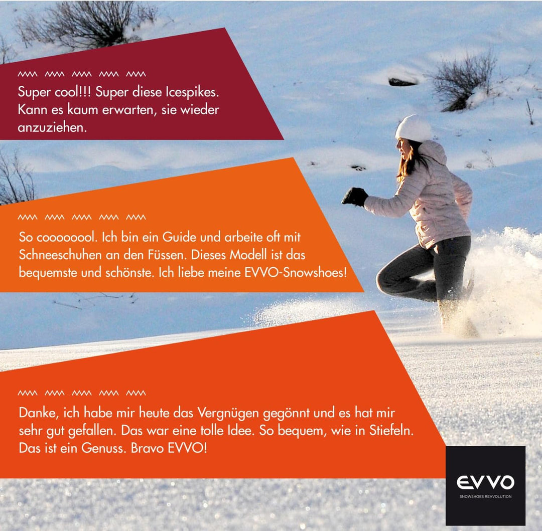 EVVO - TOREE - Schneeschuh Made in France mit Michelin® Biosourced90® genagelten Einlegesohlen, vers