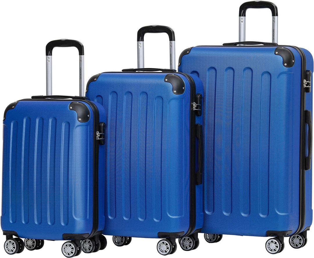 BEIBYE Zwillingsrollen Hardcase Reisekoffer Koffer Trolleys Hartschale in XL-L-M in 20 Farben (Diamo
