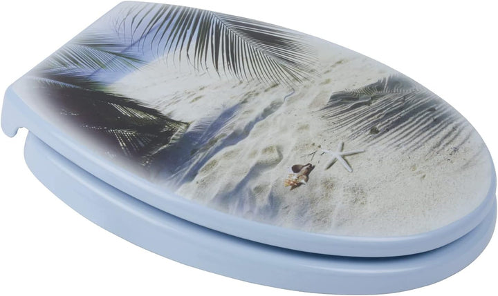 Sanlux 40385 6 Sitz Urlaubsfeeling, Toilettensitz, WC-Brille aus Duroplast, Klodeckel, Toilettendeck