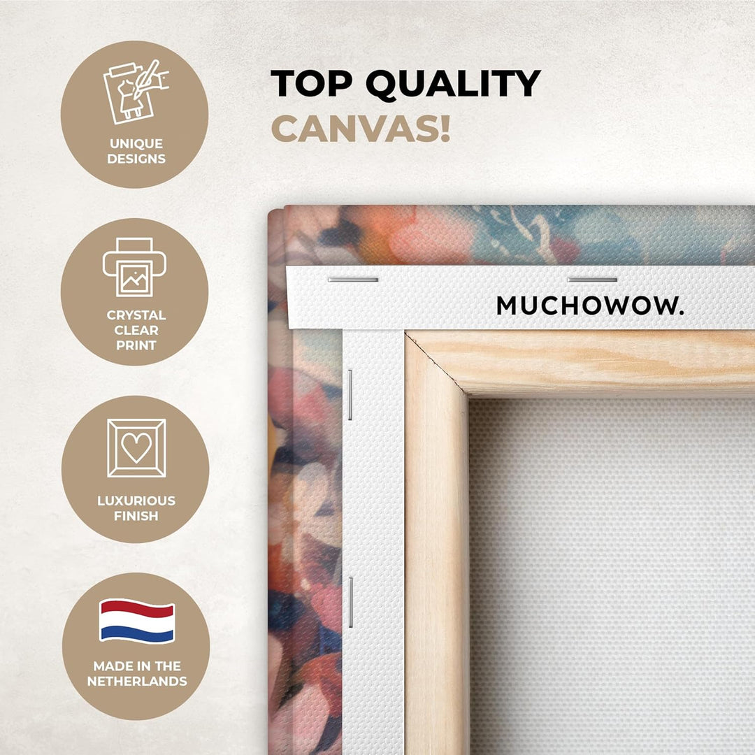MuchoWow© Leinwand 60x80 cm Deko Schlafzimmer Aesthetic Leinwandbilder Wohnzimmer Gemälde Foto Gesch