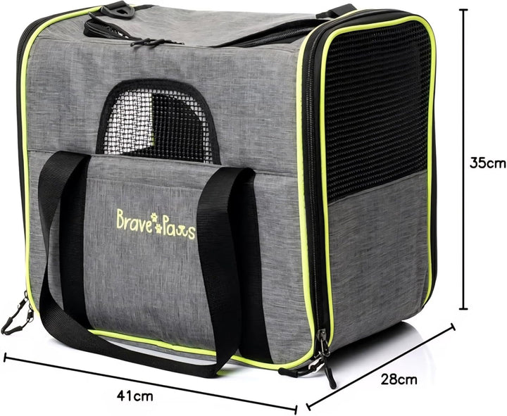 Brave Paws Tragetasche Haustier - Transporttasche Hund & Katze - Ideal für Katzen Transport & Hunde