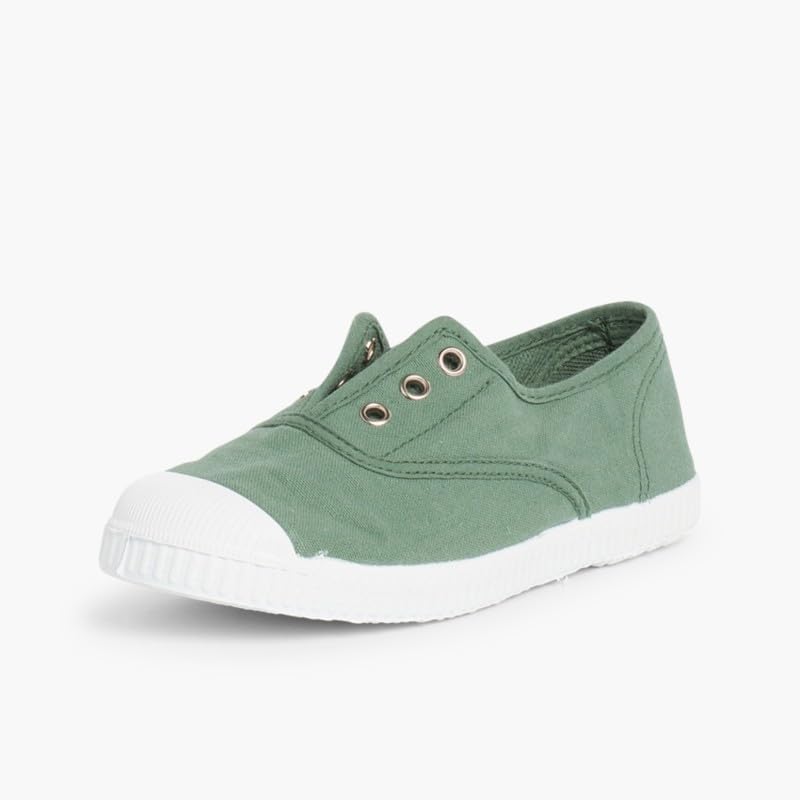Pisamonas Leinwand-Sneakers Ohne Schnürsenkel Mit Gummispitze Farn 21 EU, Farn 21 EU