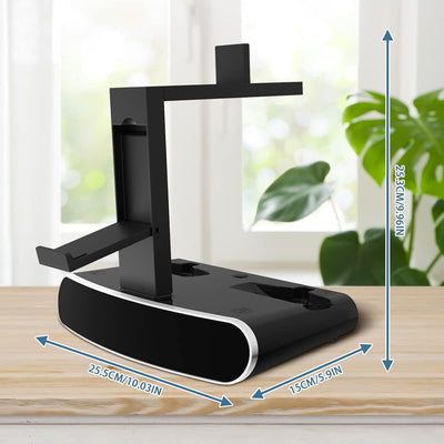 Ladestation für PS VR2, 3 in 1 Ladestation Ständer für VR2 2 Headset & Sense Controller, Ladedock St