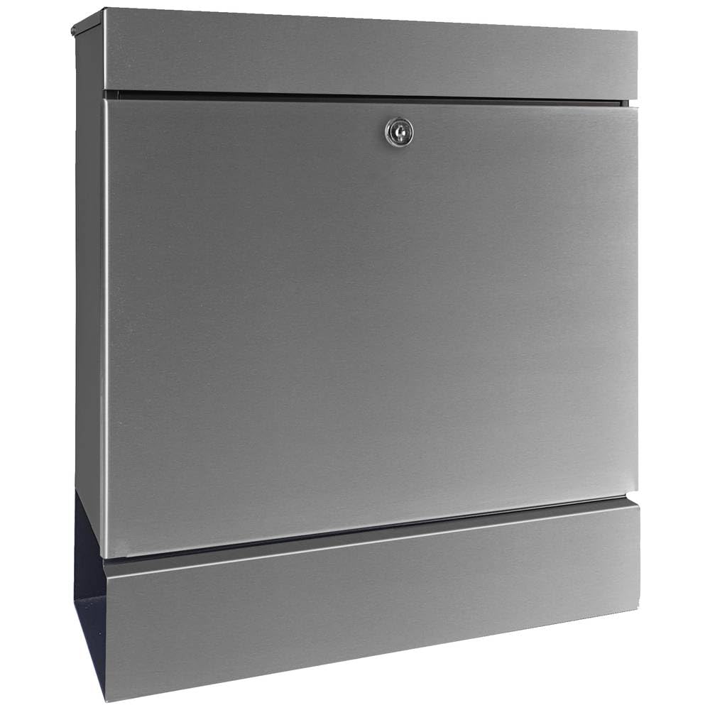 BURG-WÄCHTER Briefkasten Edelstahl mit Zeitungsbox, DIN C4 Einwurf-Format, Mit 2 Schlüssel, Seattle