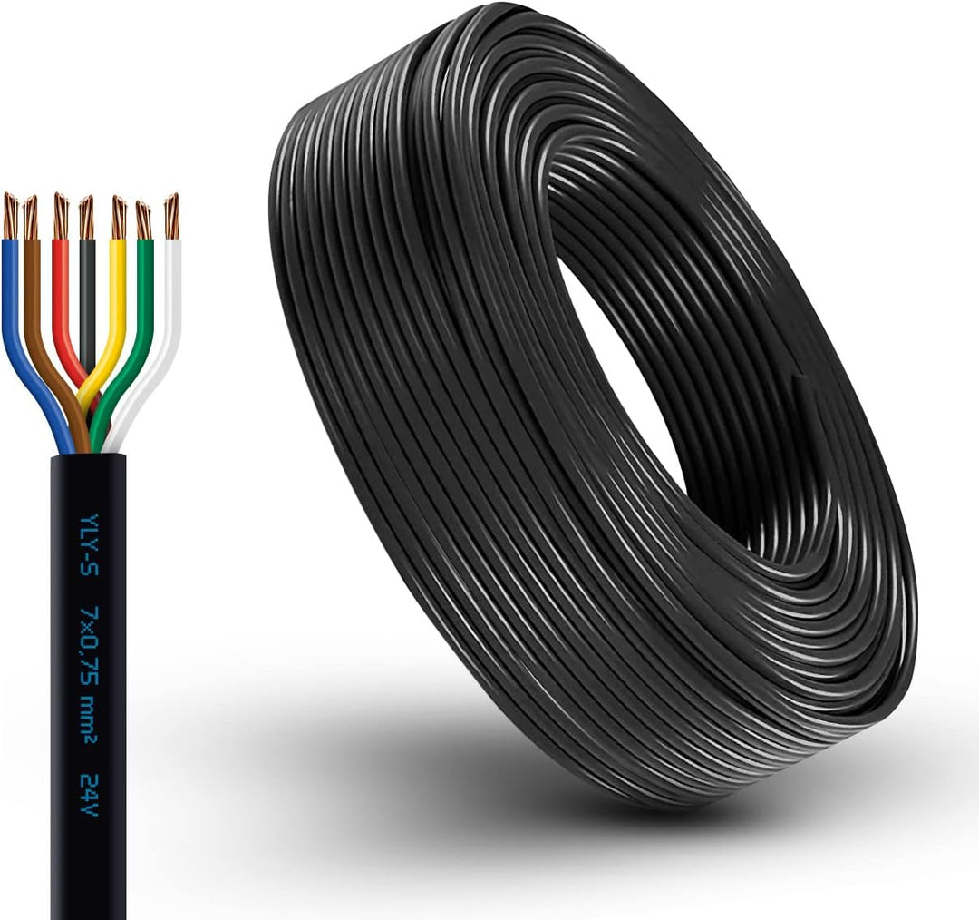 AUTOLIGHT 24 Fahrzeugkabel 7 adrig Fahrzeugleitung mit Kabelquerschnitt 7X 0,75mm² Kabel Anhänger KF