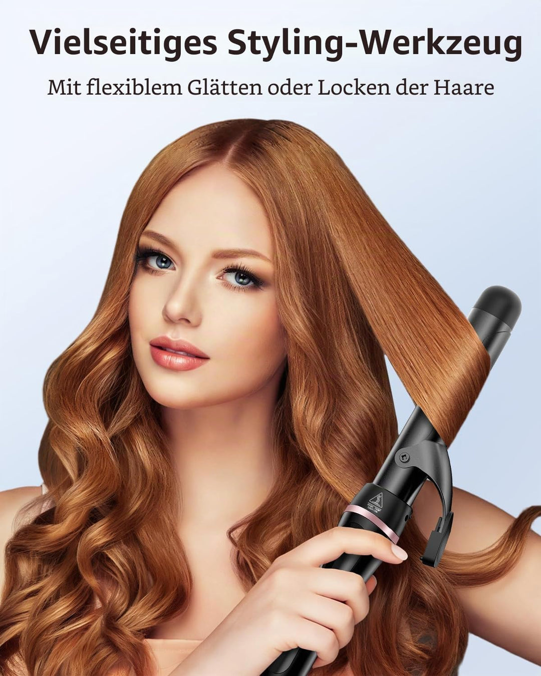 5 in 1 Lockenstab mit Thermo-Rundbürste und austauschbaren Keramik-Barrels (0.35"-1.25&