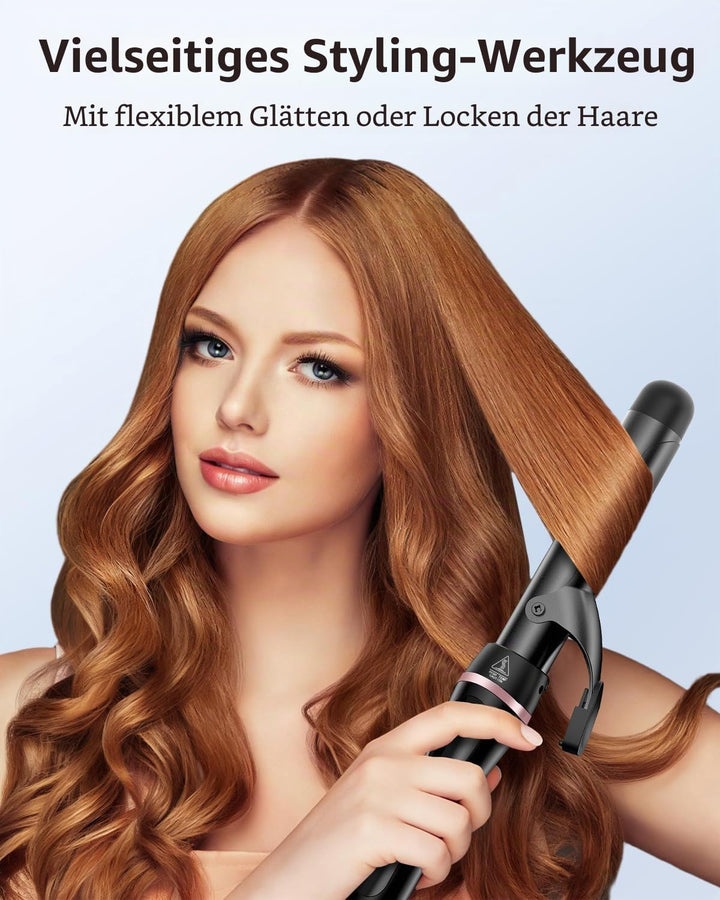 5 in 1 Lockenstab mit Thermo-Rundbürste und austauschbaren Keramik-Barrels (0.35"-1.25&