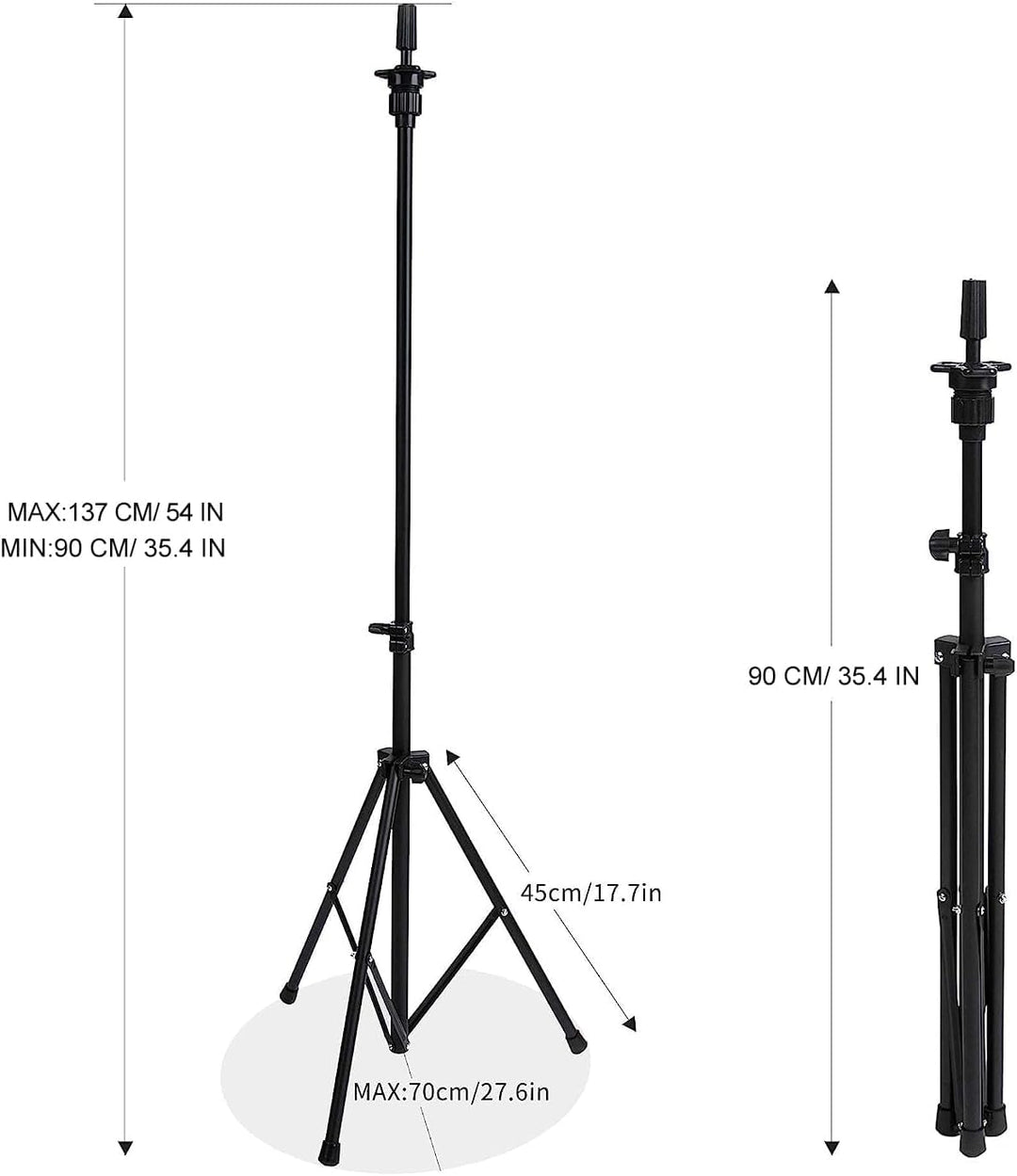 xnicx Perückenständer für Frisierköpfe,Beauty 90-137cm Perückenkopf Perückenständer übungskopf Frise