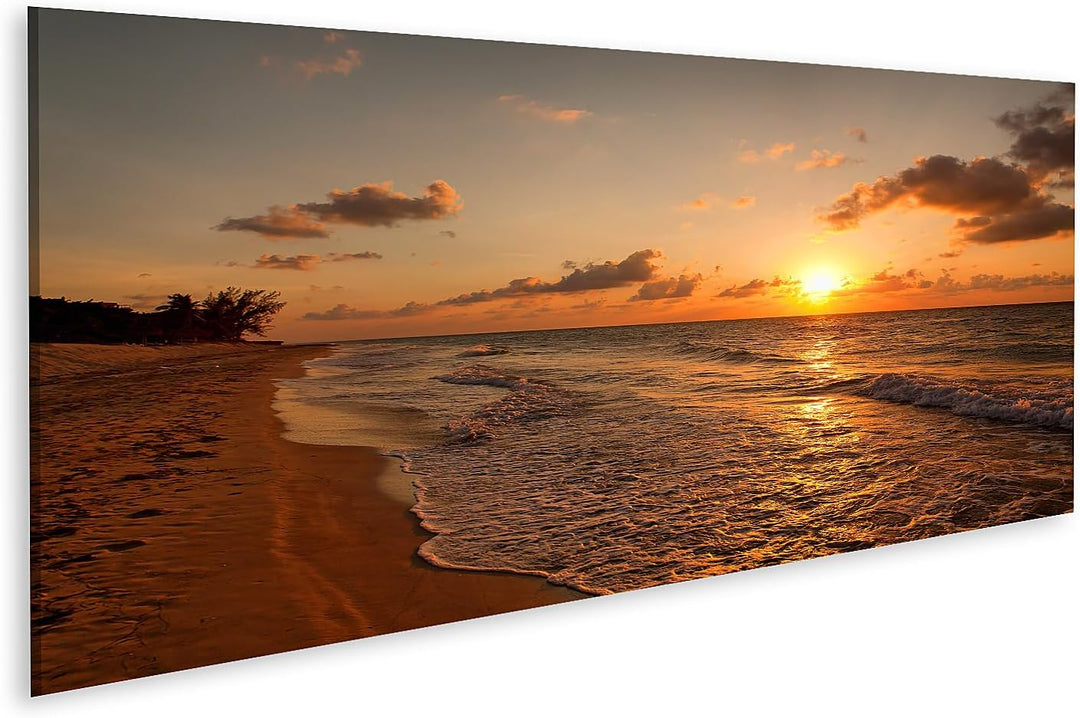 islandburner Bild auf Leinwand Strand Bei Sonnenuntergang Varadero Bilder Wandbilder Poster Leinwand