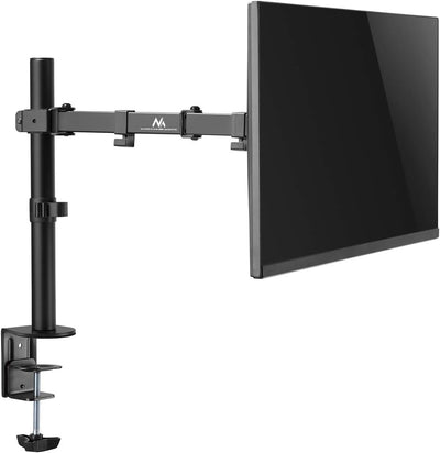 Maclean MC-883 1-Fach Monitorhalterung Tischhalterung 17-32" Zoll Schwenkbar Neigbar Höhenverstellba