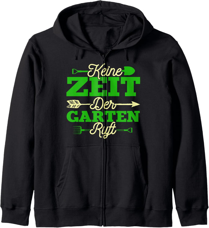 Der Garten ruft, lustiges Sprüche Hobbygärtner Motiv Kapuzenjacke