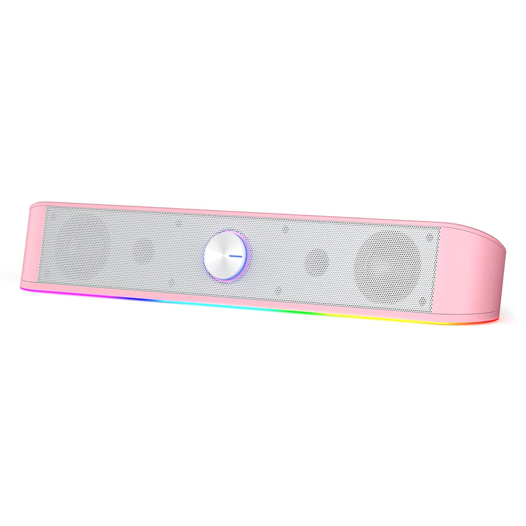 Redragon GS560 Adiemus RGB Desktop-Soundbar, 2.0-Kanal-Computerlautsprecher mit dynamischer Lichtlei