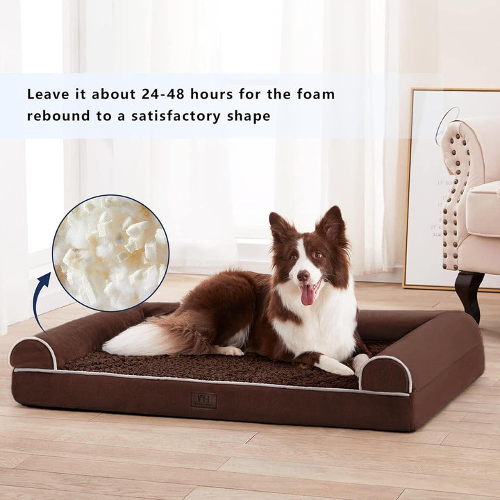 WESTERN HOME Orthopädisches Hundebett mittelgrosse Hunde hundesofa Hundecouch Hunde Bettchen mit Hoh