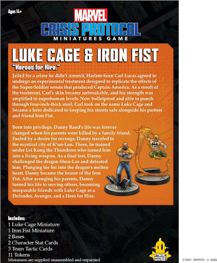 Atomic Mass Games Fantasy Flight Games - Marvel Crisis Protocol: Luke Cage and Iron Fist - Miniature