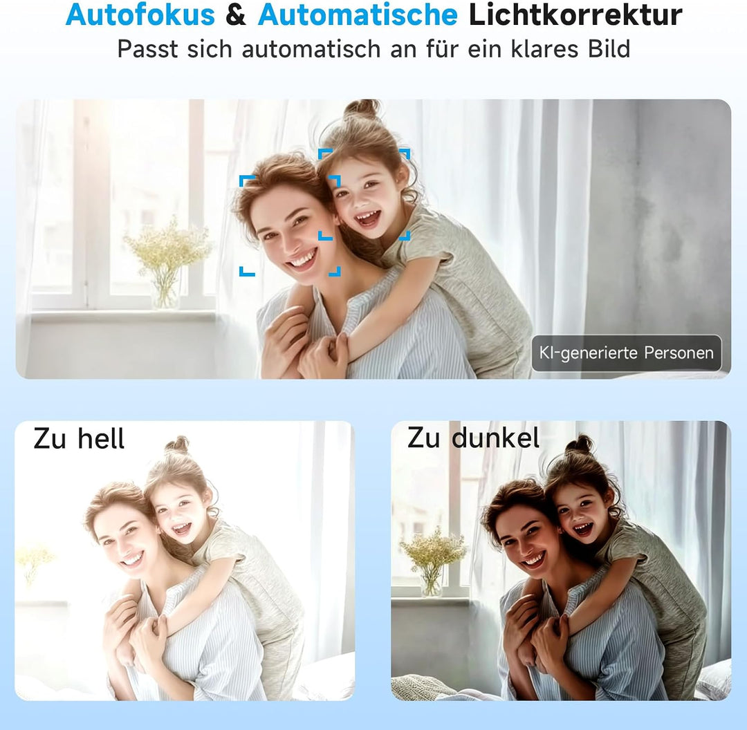 AOC Webcam 4K Ultra HD, Webcam mit Mikrofon &amp; Objektivabdeckung, PC Kamera Plug &amp; Play, 99° Ansicht,