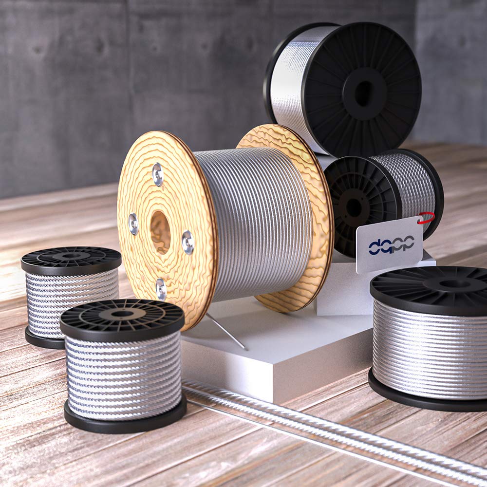 20 m Drahtseil 5mm TOP ARTIKEL 6x19 Stahlseil verzinkt Drahtseil Seil Stahl Draht Forstseil Windense