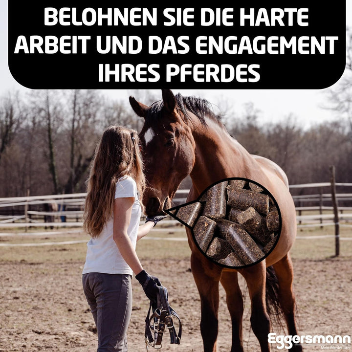 Eggersmann Lecker Bricks Lakritz – Pferdeleckerlis Lakritz – Leckerlies für Pferde und Ponies – 25 k