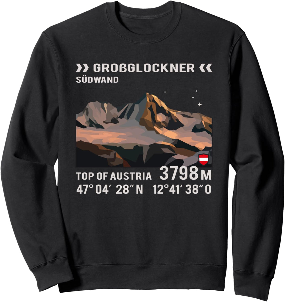 Berg Grossglockner Österreich Bergtour Klettern Wandern Geschenke Sweatshirt