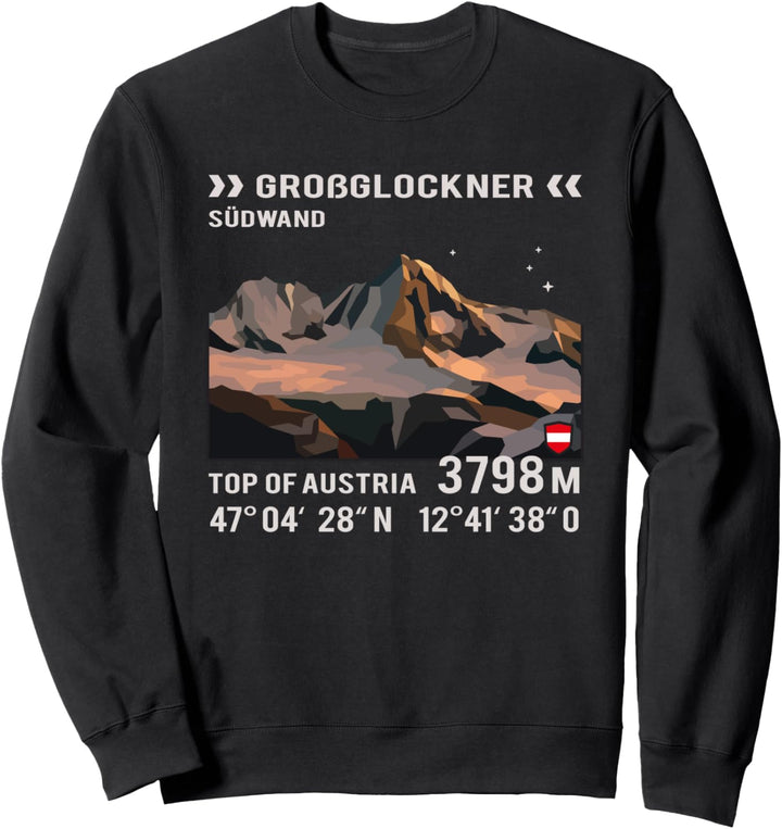 Berg Grossglockner Österreich Bergtour Klettern Wandern Geschenke Sweatshirt