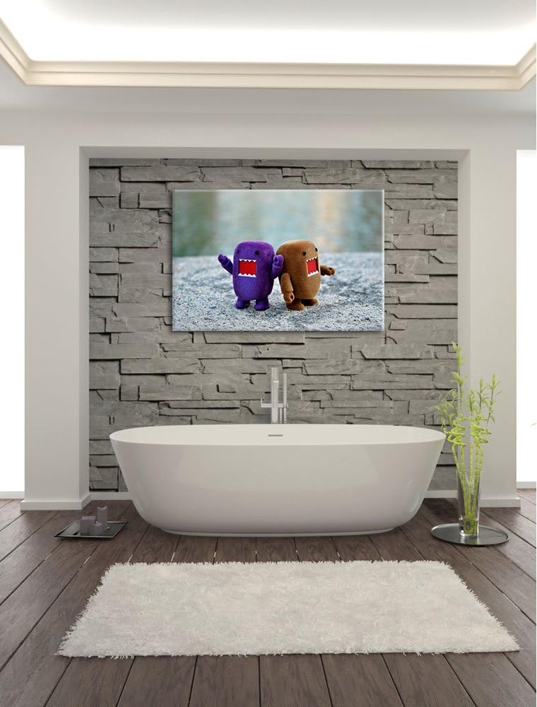 Rawr Monsterpuppen Leinwand, XXL riesige Bilder fertig gerahmt mit Keilrahmen, Kunstdruck auf Wandbi