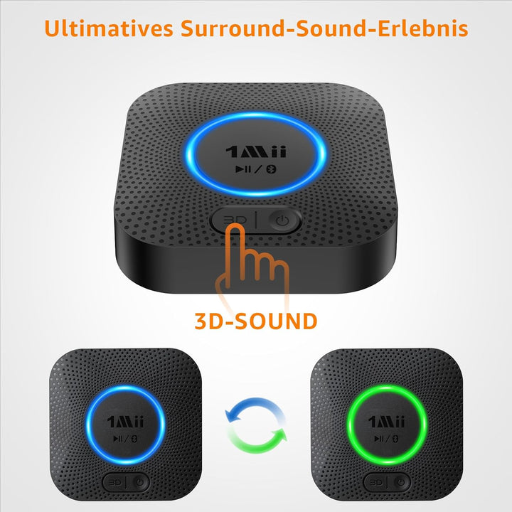 1Mii B06 Plus Bluetooth HiFi Empfänger, Drahtloser Audio Adapter, aptX HD aptX-Adaptive Bluetooth 5.