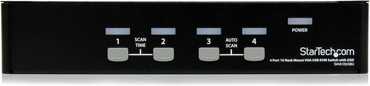 StarTech.com 4 Port VGA / USB KVM Switch - 4-fach VGA KVM Umschalter mit OSD zur Rack-Montage 4 Port