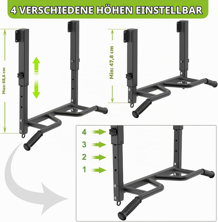 SELEWARE Klimzugststange Wand Klimmzugstange Decke -Pull Up Bar Klimmzugstange zur Deckenmontage, ve