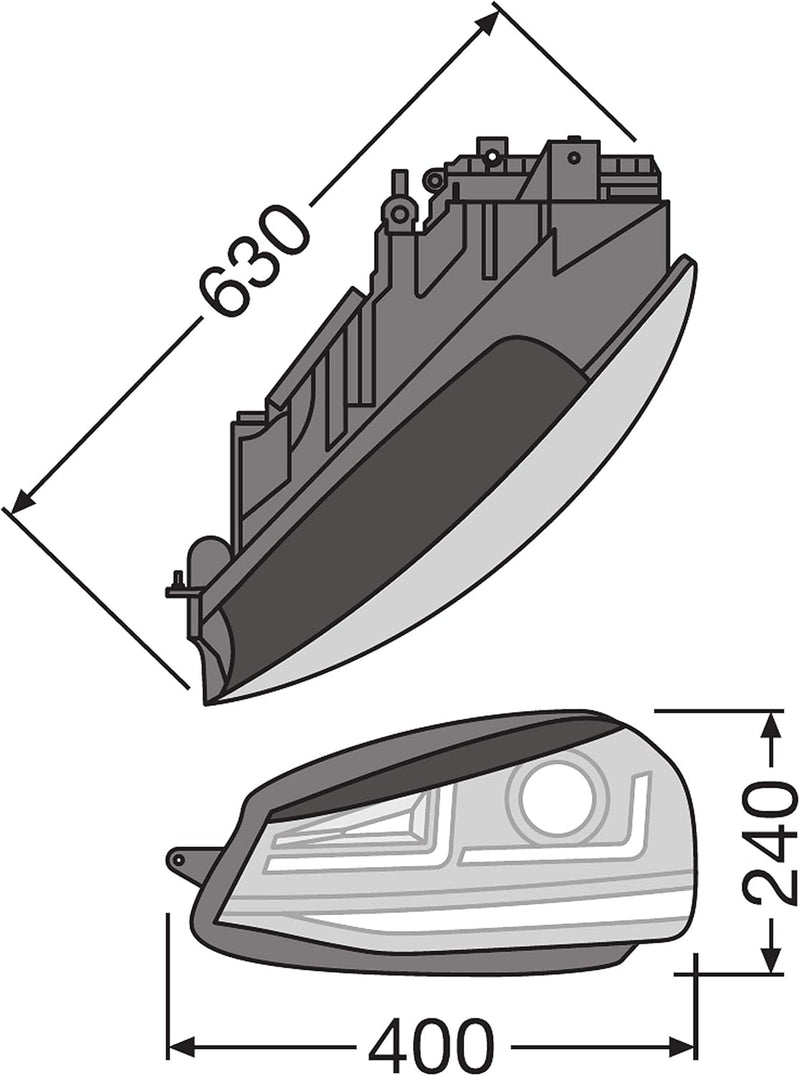 Osram Ledriving LED Scheinwerfer, GTI Edition als Xenonersatz zur Umrüstung auf LED, LEDHL104-GTI, f