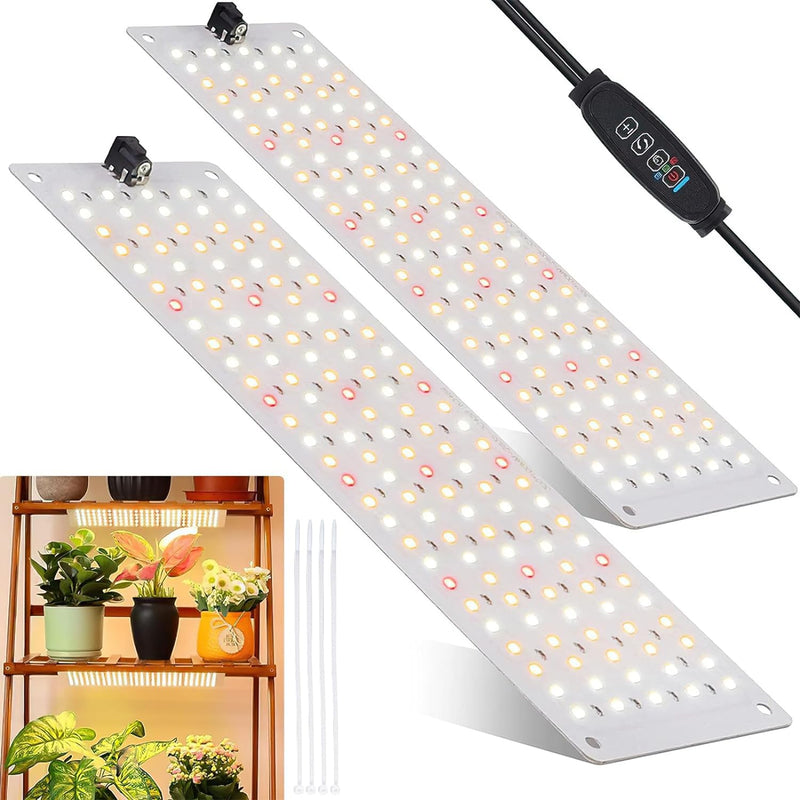 idudu 2Stück Pflanzenlampe LED Vollspektrum, Pflanzenlicht mit 270 LEDs, Pflanzenleuchte Wachsen lic