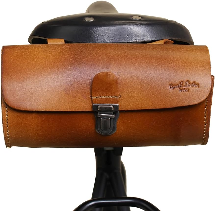 Gusti Leder - Marti Satteltasche Lenkertasche Fahrradtasche Ledertasche Vintage Braun Leder