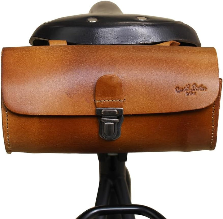 Gusti Leder - Marti Satteltasche Lenkertasche Fahrradtasche Ledertasche Vintage Braun Leder