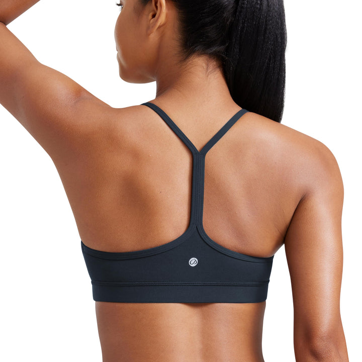 CRZ YOGA Damen Butterluxe Racerback Sport BH Gepolstert Ohne Bügel Y-Rücken Yoga BH Sommer Atmungsak