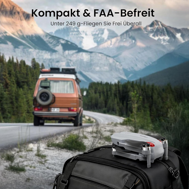 GPS Drohne mit Kamera EIS 4K für Erwachsene, mit Bildschirm auf Controller, 70 Minuten Flugzeit, 10