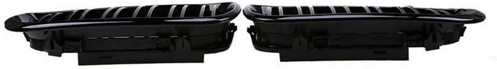 Ricoy Schwarz Glänzend Doppelsteg Niere vordere Stossstange Kühlergrill Für E46 3 Series 4 DOOR 4D 2