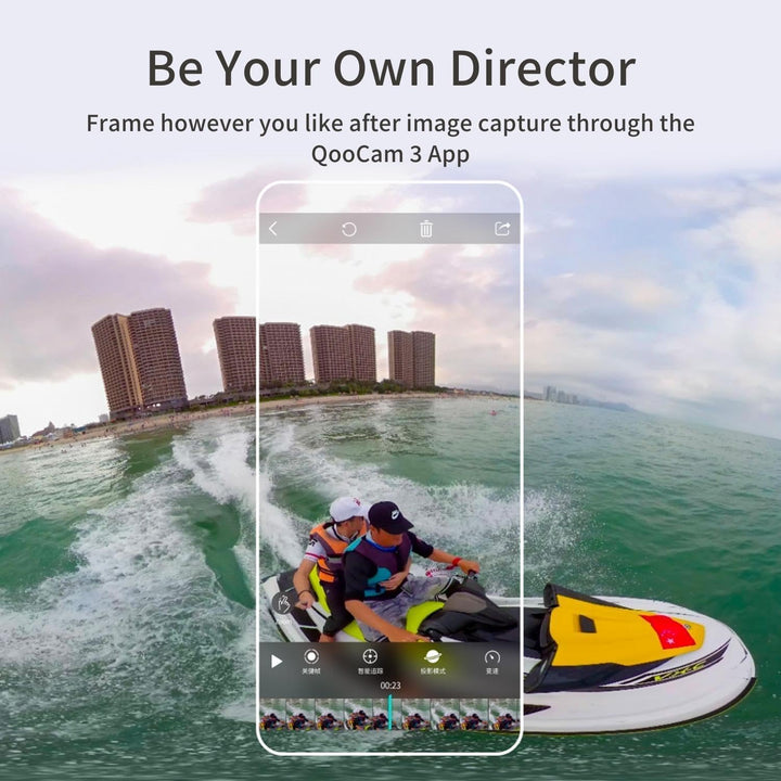 KanDao QooCam 3 Action-Kamera, 5.7K 62MP Foto 60fps Flawless 360 Video-Kamera, Outdoor-Sport-Kamera