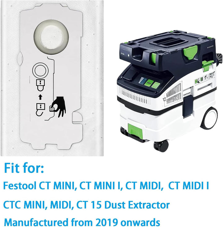 Staubbeutel Zubehör für Festool CT MINI/CT MIDI/CT 15 Akku-Absaugmobil Ersatzteile SC-FIS-CT MINI/MI
