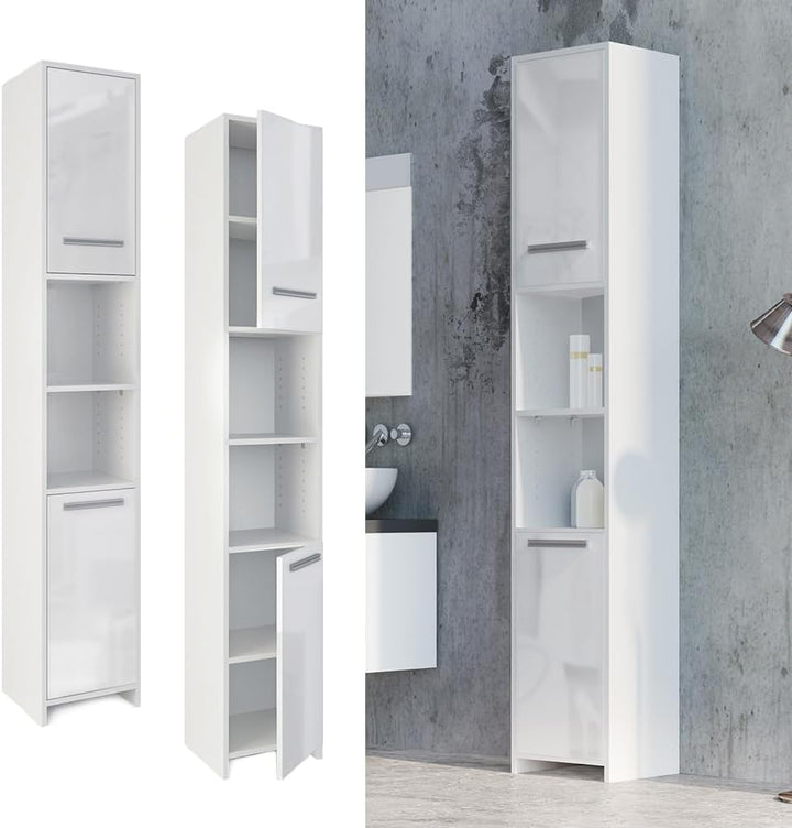 Vicco Badezimmerschrank Kiko Unterschrank Waschbeckenunterschrank Hochschrank Badmöbel Schrank Midi-