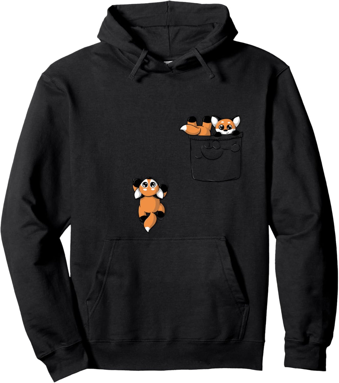 Netter Fuchs, der in der Tasche spielt Pullover Hoodie