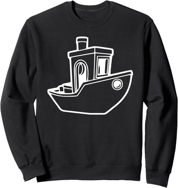 Boot im 3D-Benchy Design - gross und klassisch auf der Brust Sweatshirt