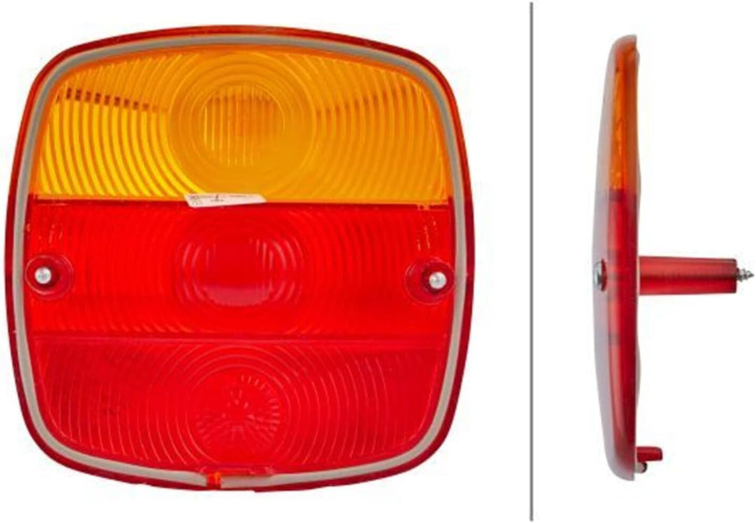 HELLA Rückleuchte - Glühlampe - 12V - Anbau/geschraubt - ECE/nicht SAE - Lichtscheibenfarbe: rot/gel