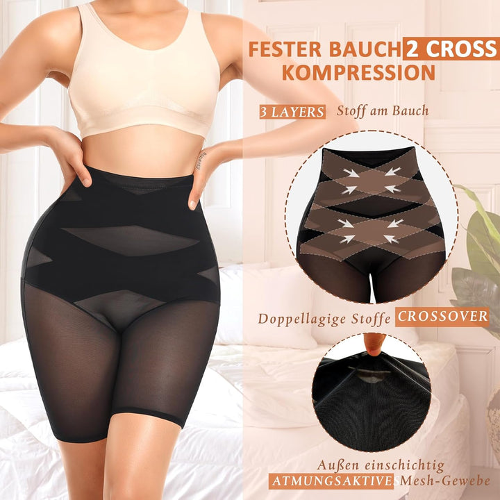 Werkiss Bauchweg Unterhose Damen Shapewear Miederhose Hohe Taille Unterwäsche Figurenformend Bauchko