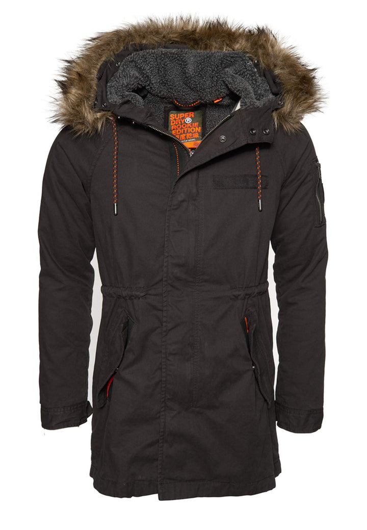 Superdry Herren Mountain Rookie Aviator Parka M Ofen Schwarz, M Ofen Schwarz