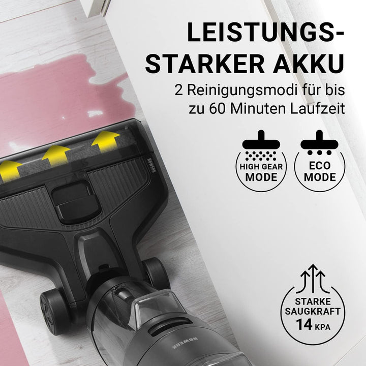 N8WERK Akku-Bodenreiniger 3 in 1 - Saugen,Nass- & Trockenwischen Bis zu 60 Min. Laufzeit Mit LED-Dis