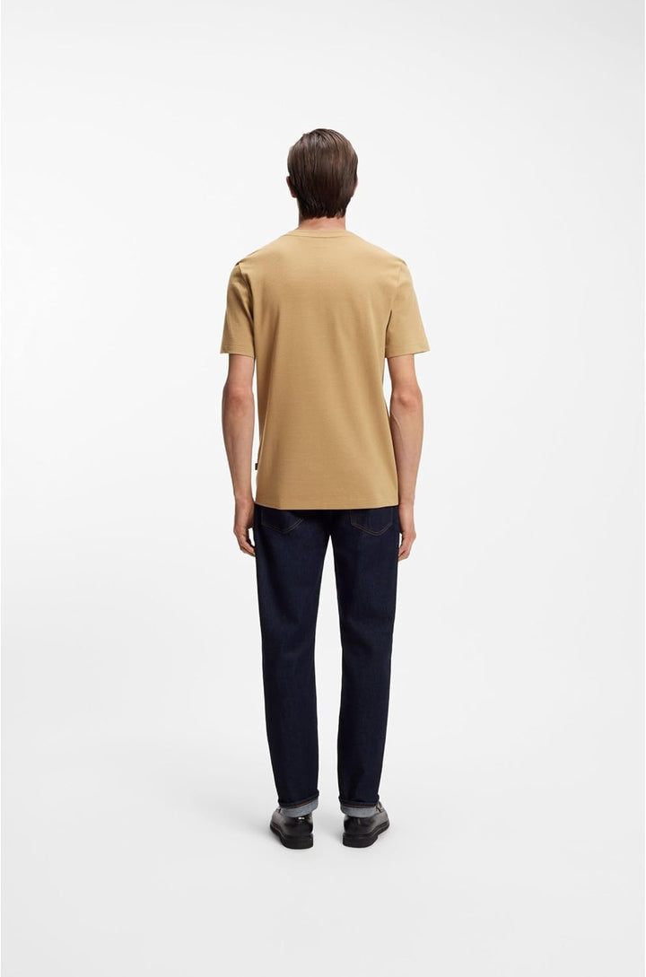 BOSS Herren Plain Short Sleeve Crewneck T-Shirt T-Shirt (1er Pack) XS Mittel Beige260, XS Mittel Bei
