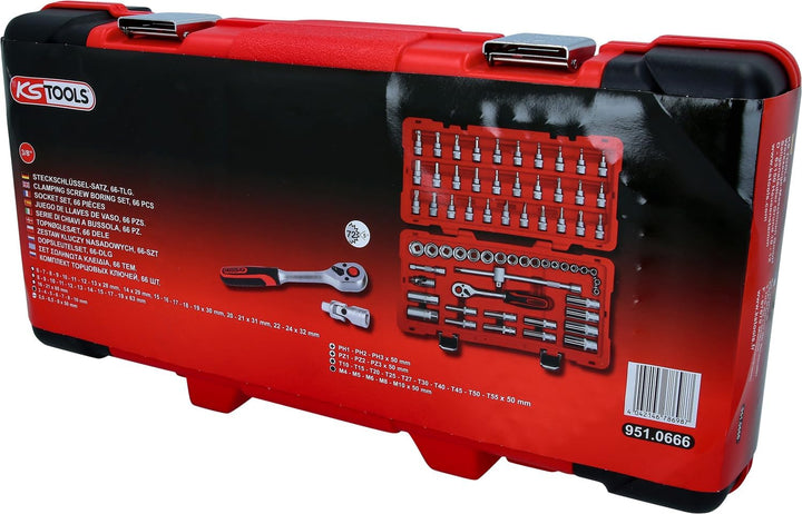 KS Tools 951.0666 3/8" Steckschlüssel-Satz, 66-tlg.
