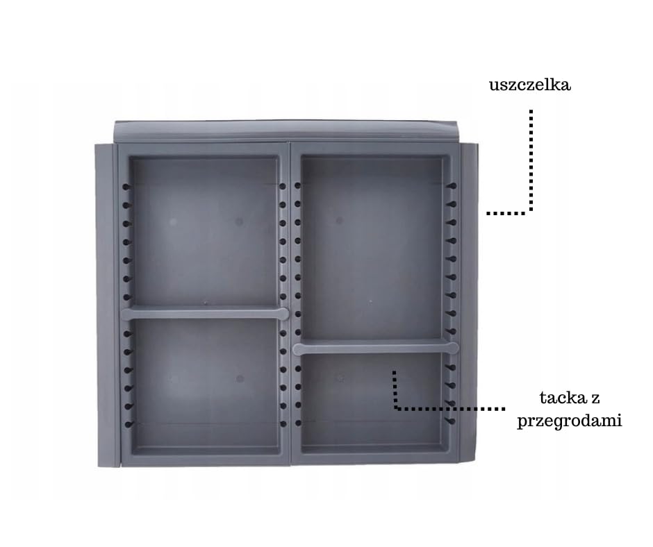 Abfalltrenner Set METROPOLIS, für Schubladen mit Breite 600 mm, Mülleimer 4 Fächer (2x 10L, 1x 15L,