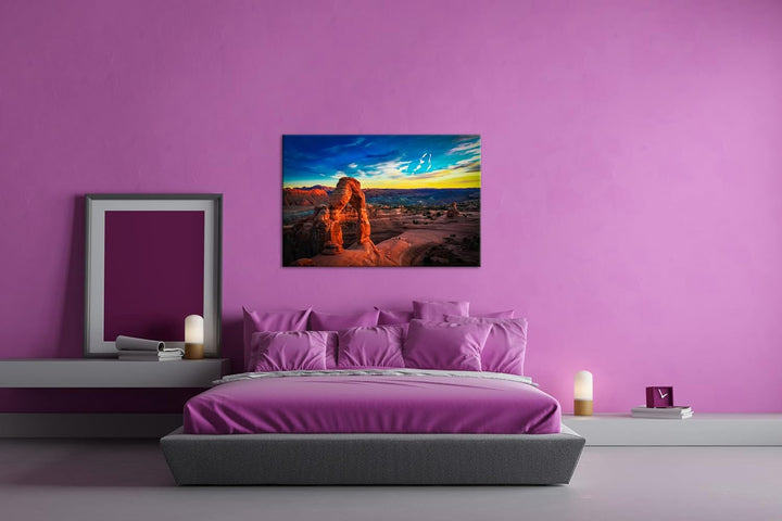 deyoli Landschaft im Nationalpark in Utah Format: 80x60 als Leinwand, Motiv fertig gerahmt auf Echth