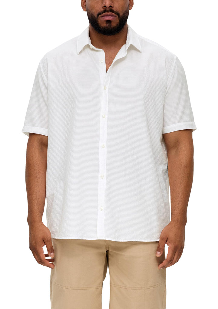 s.Oliver Herren Hemd Kurzarm 3XL Weiss, 3XL Weiss
