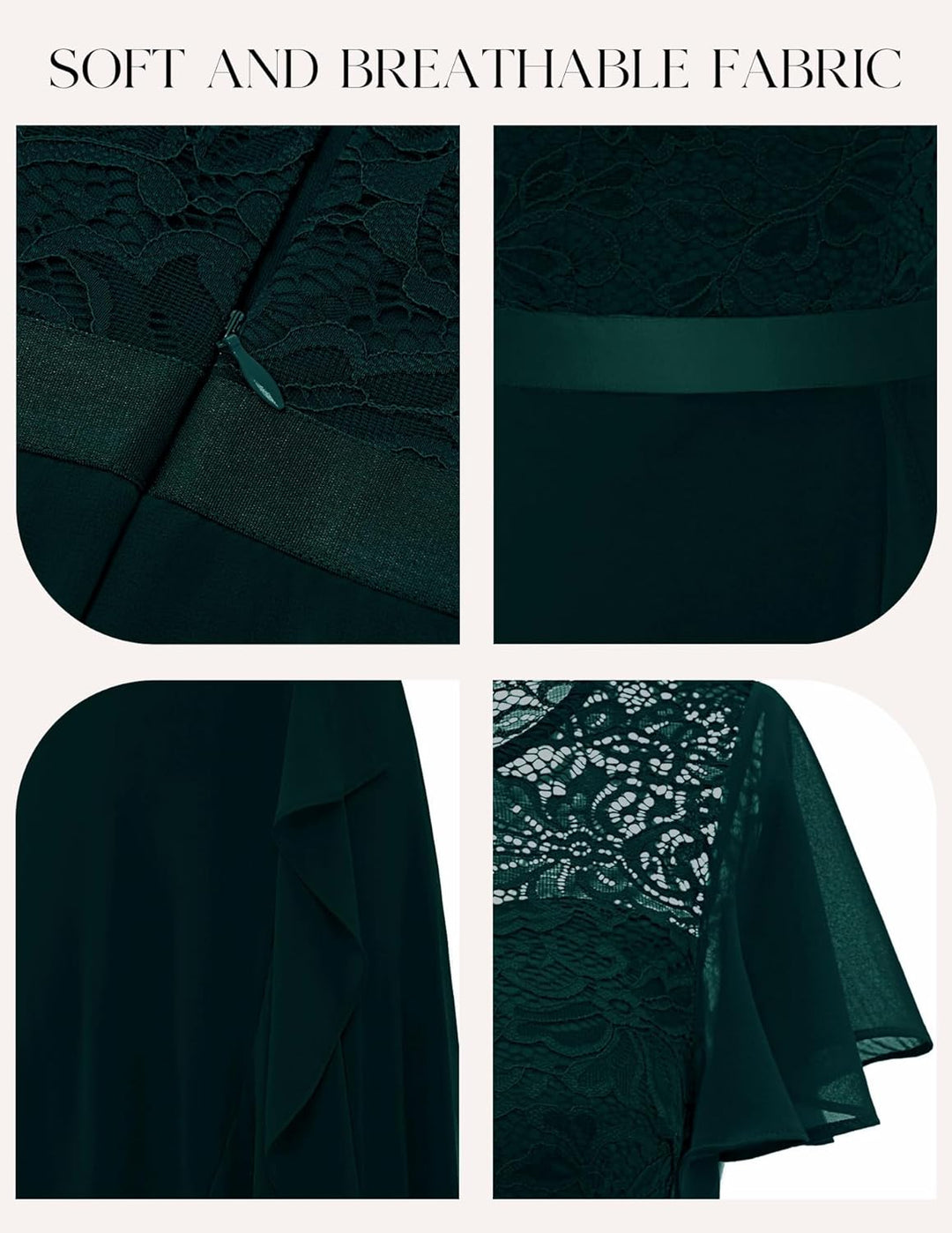 Berylove Abendkleid Lang Elegant für Hochzeit Kleid mit Schlitz Cocktailkleid Damen Elegant mit Ärme