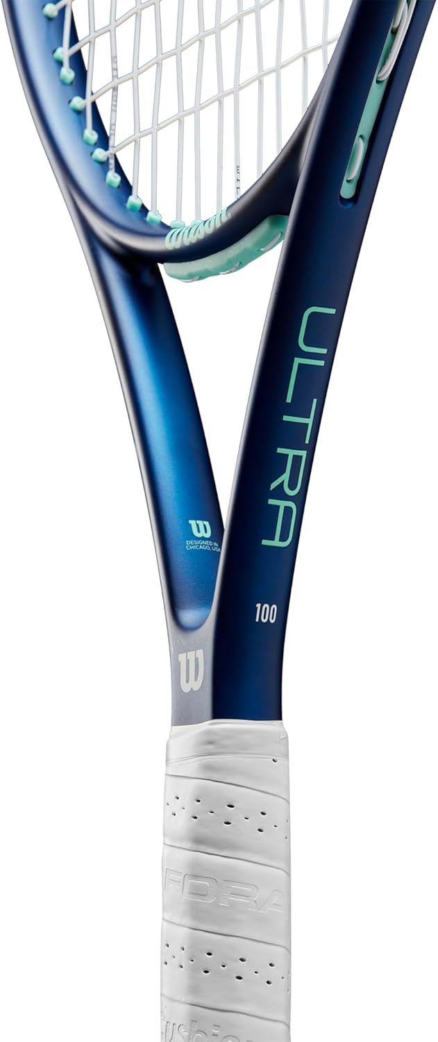 Wilson Ultra Power 100 TNS RKT 4-1/4" (2) Blau / Blaugrün, 4-1/4" (2) Blau / Blaugrün